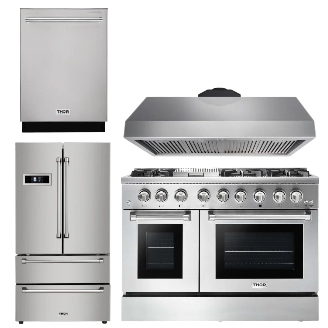 48 Dual Fuel Range, Range Hood, Refrigerator, Dishwasher V431274