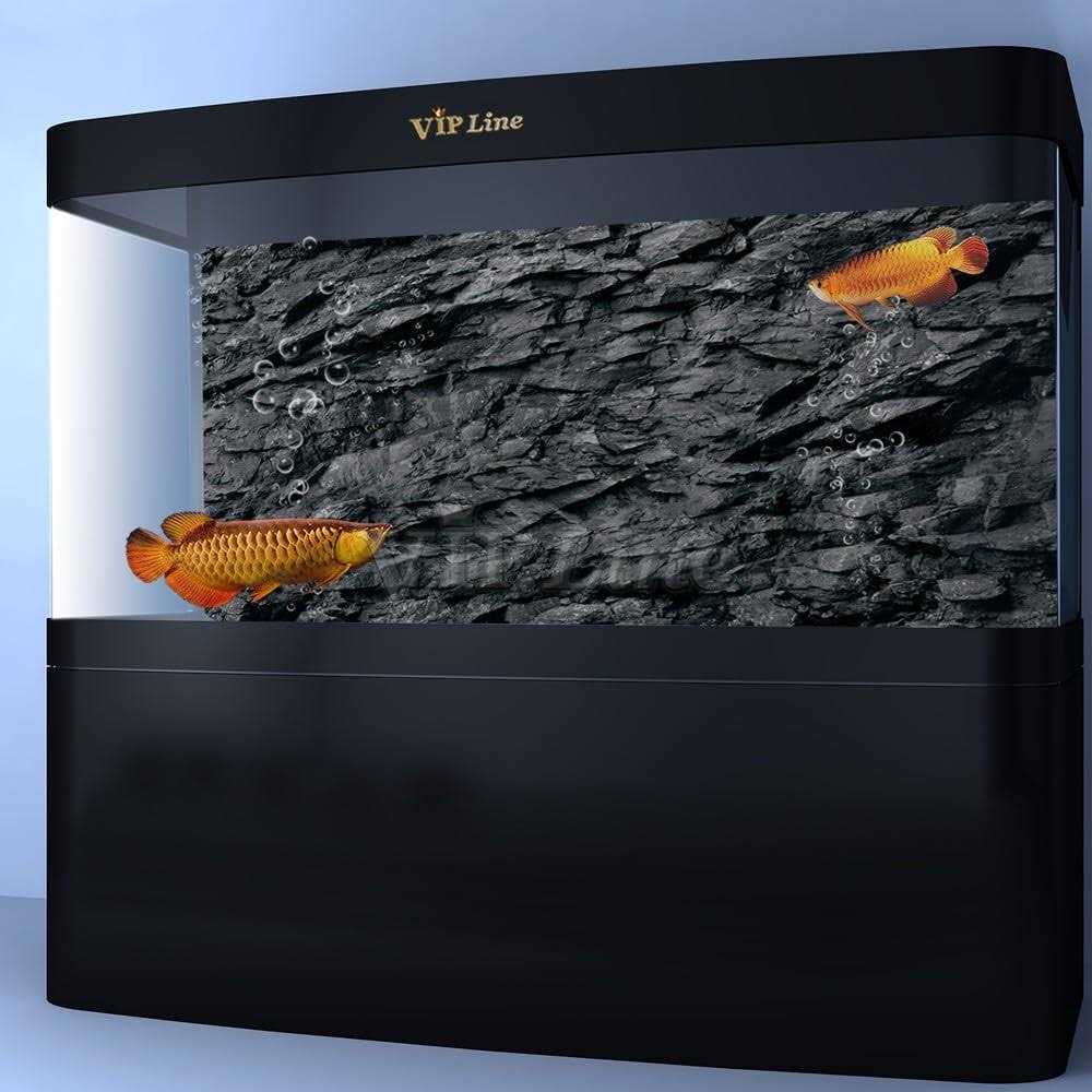 Black Stone Texture Aquarium Background Poster F1728
