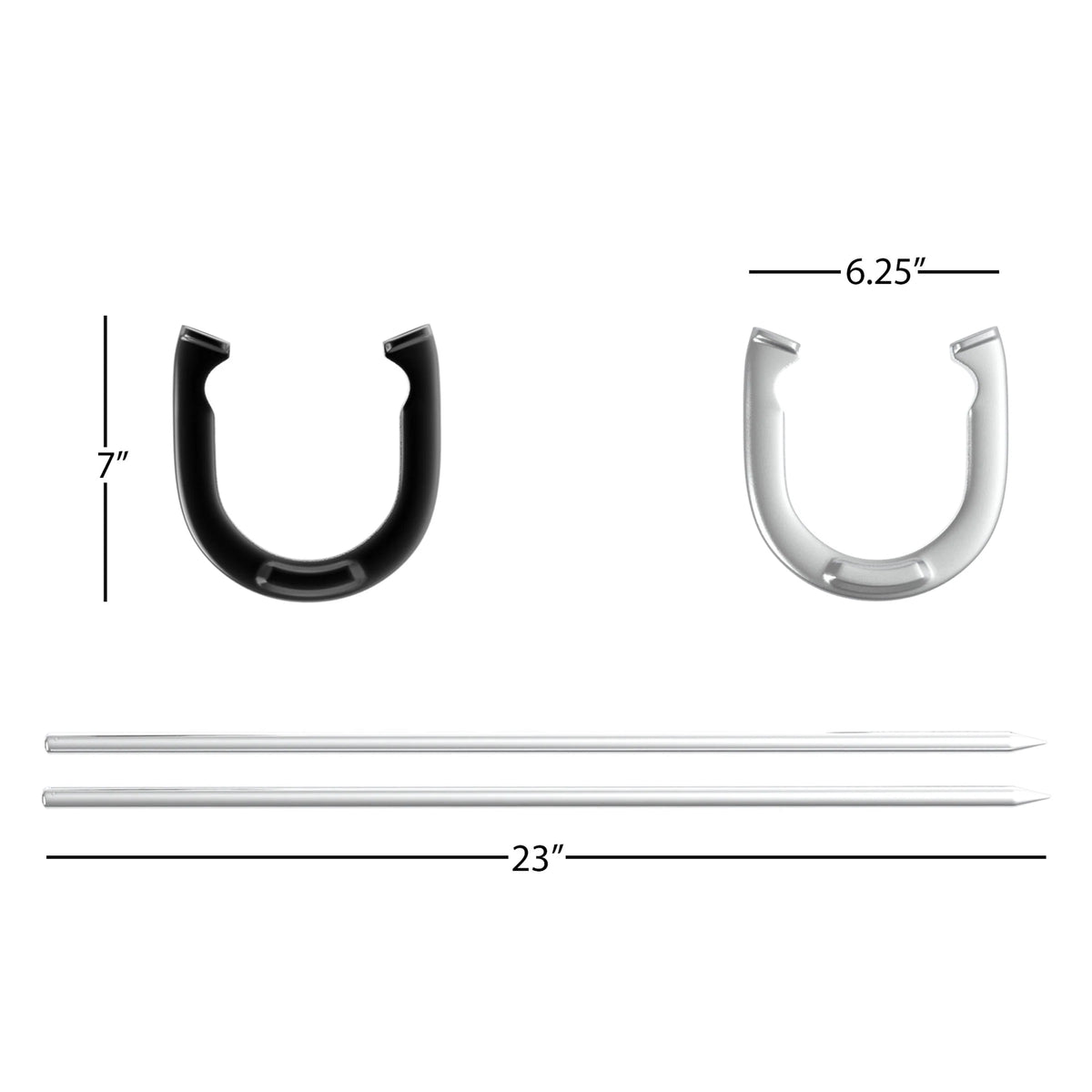Horseshoe Set with 4 Metal Shoes and 2 Poles C786141