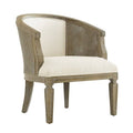 Brown Wood Barrel Chair U28545