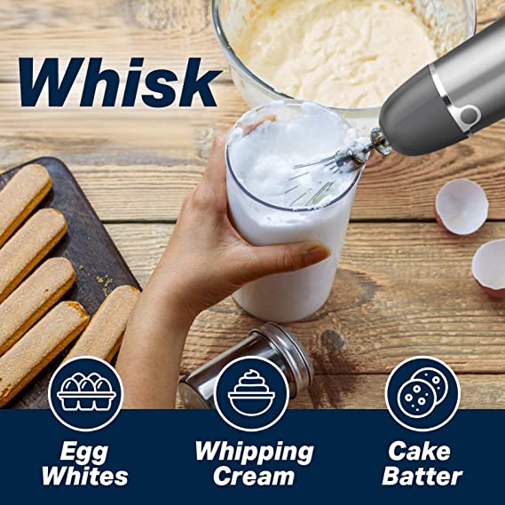 800W 6-Speed Hand Blender with 500ml Food Chopper J956