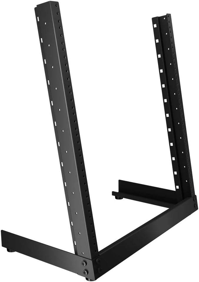 12U 2-Post Open Frame Desk Rack Threaded Pack of 2 U77764