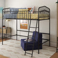 Black Metal Twin Loft Bed C362