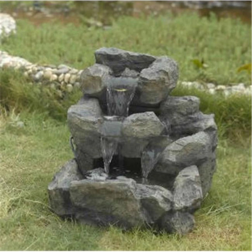 Rock Creek Cascading Outdoor-Indoor Fountain with Illumination J5021