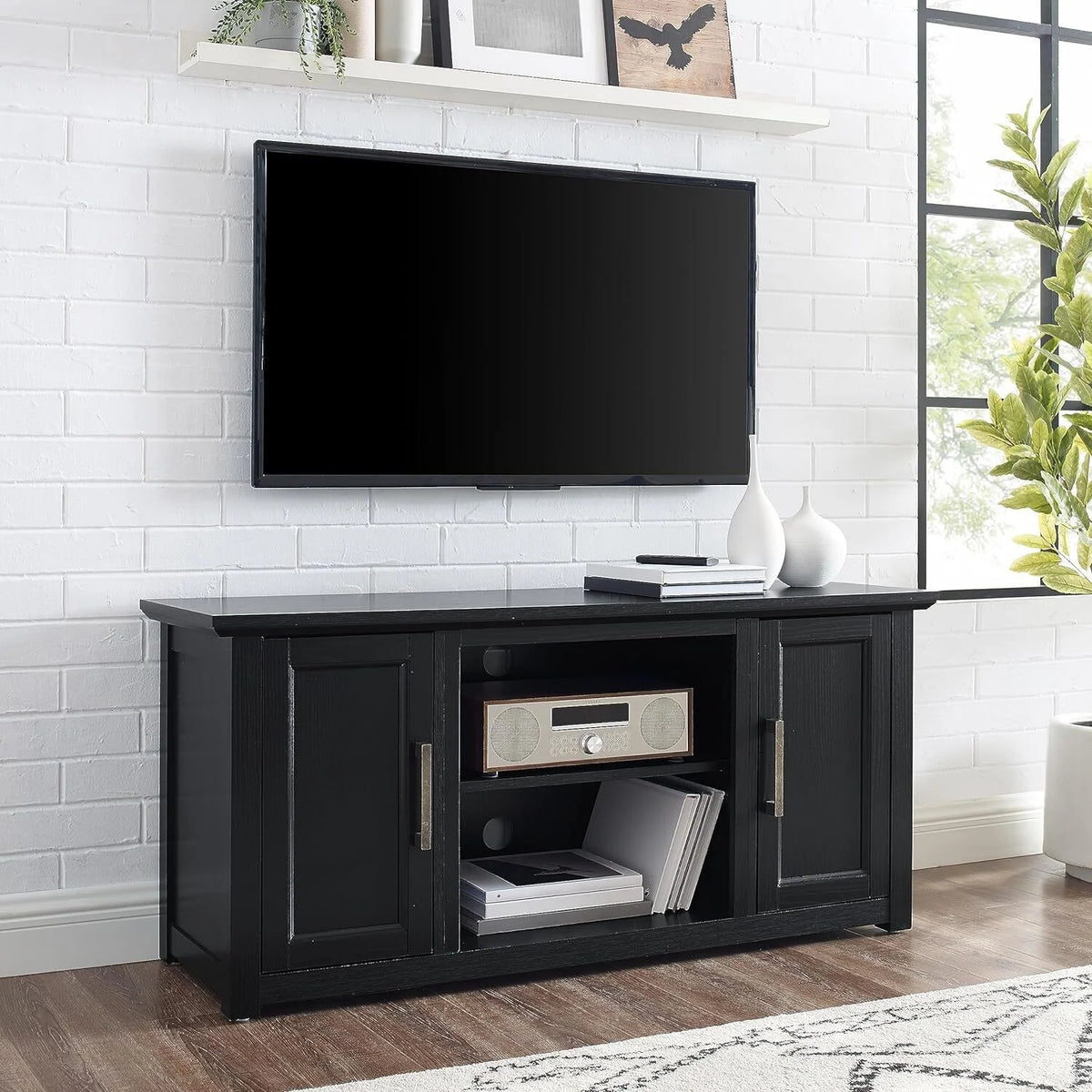 Black 48" Low Profile Tv Stand S89061