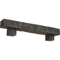 Aged Cedar Faux Wood Fireplace Mantel Kit with Corbels D965