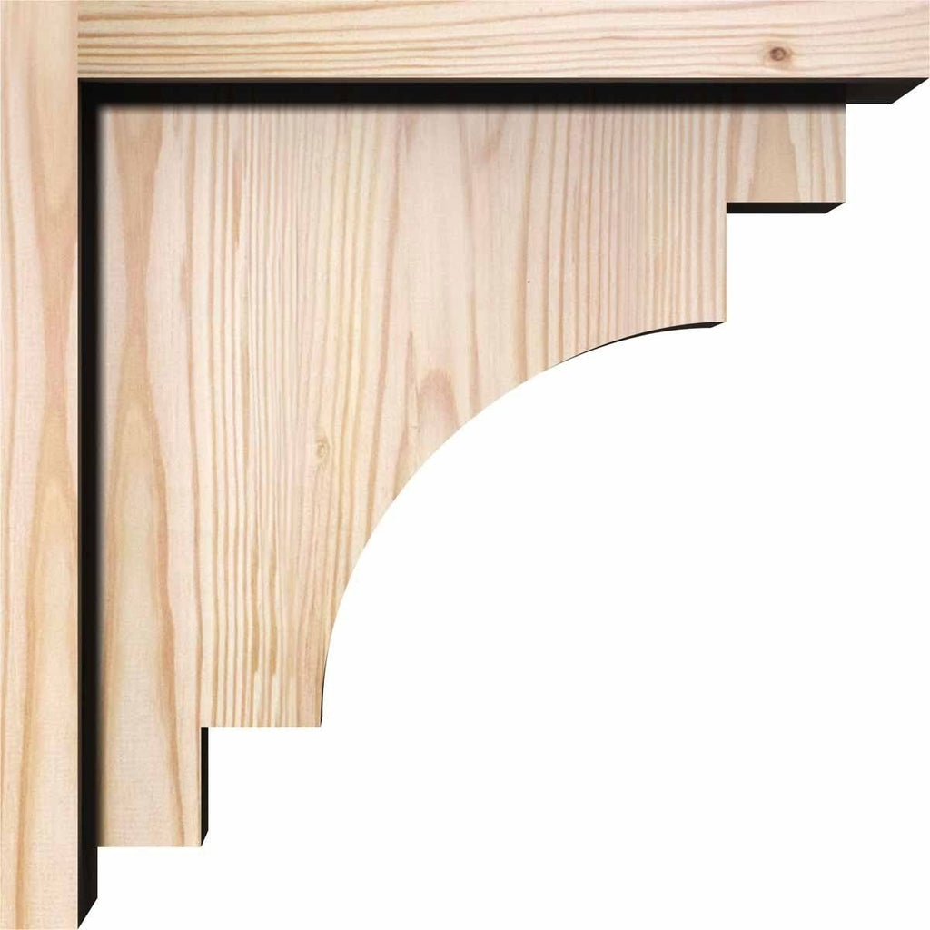 Mediterranean Smooth Corbel with Backplate, Douglas Fir W3674