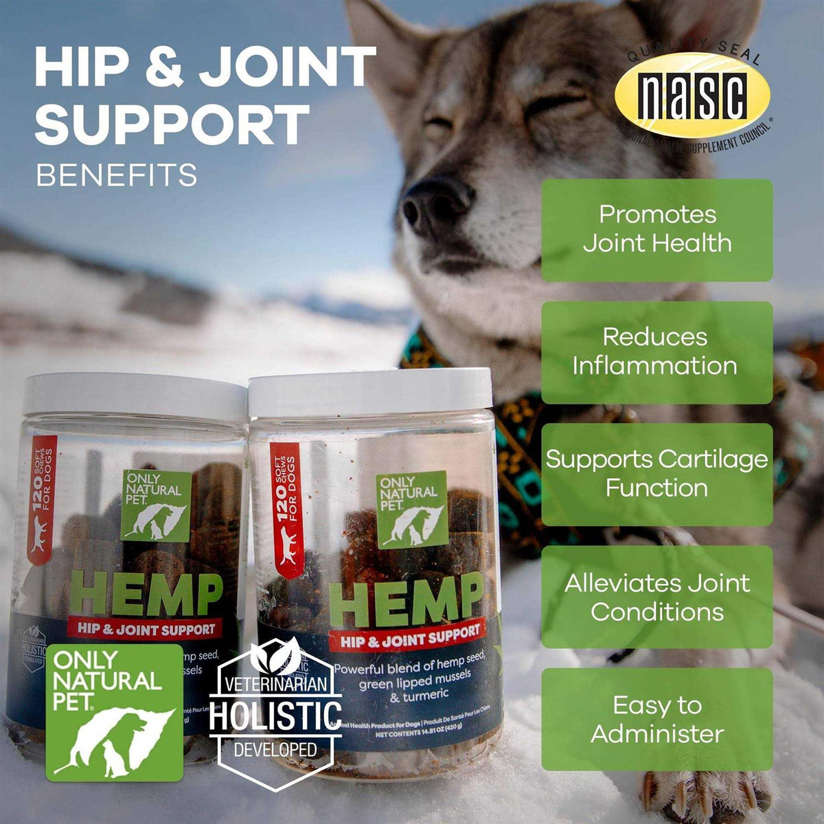 Hemp Hip & Joint Support Soft Dog Chews Q392673