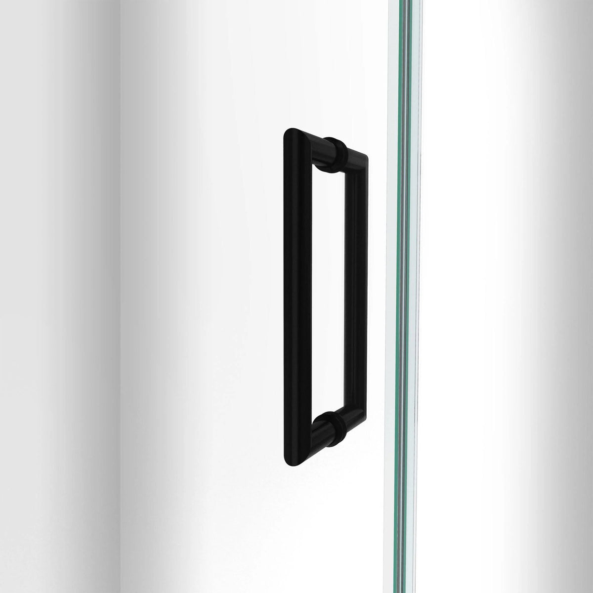 Satin Black Frameless Hinged Shower Door K5027
