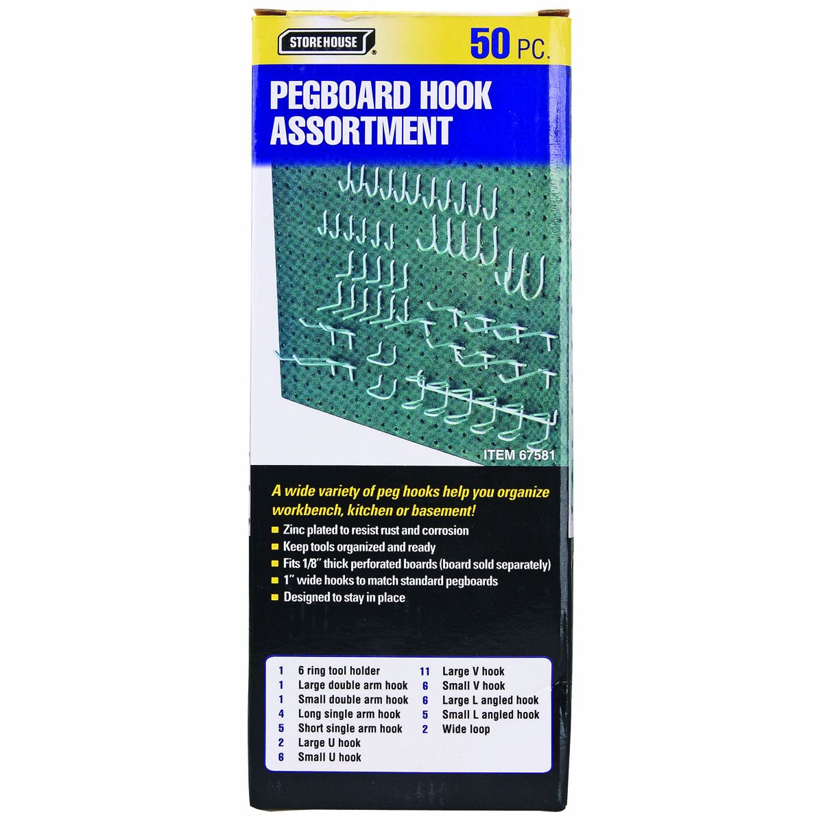 Pegboard Hook Kit, 50 Piece H9932