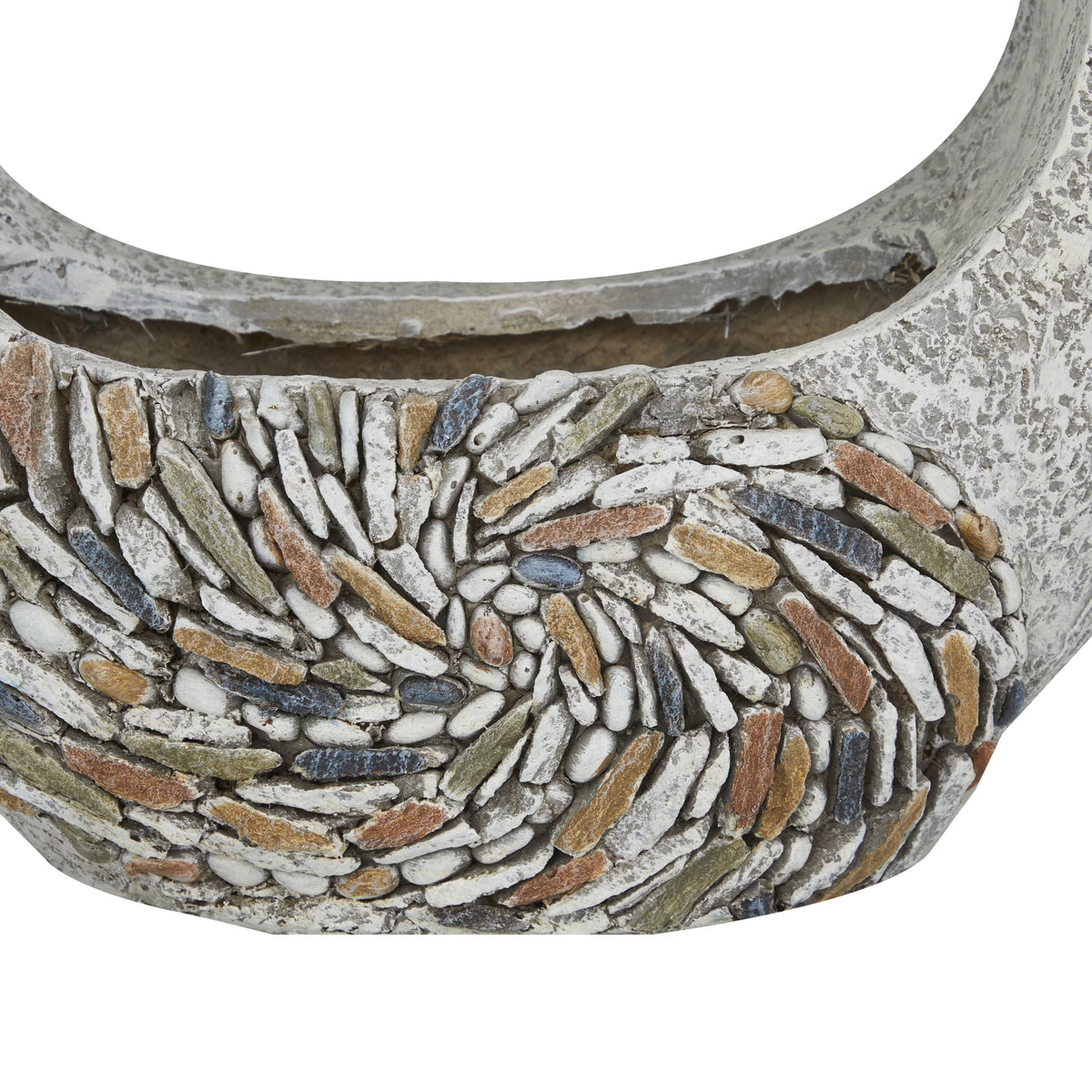 Gray Fiberglass Planter D290