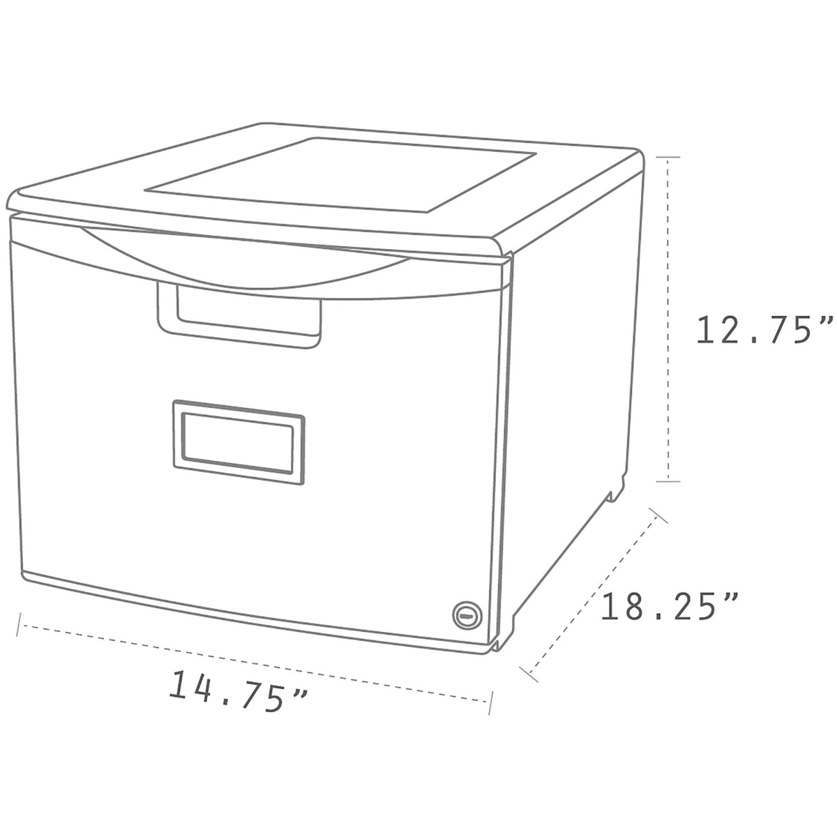 Black 1-Drawer Locking File Cabinet N74880