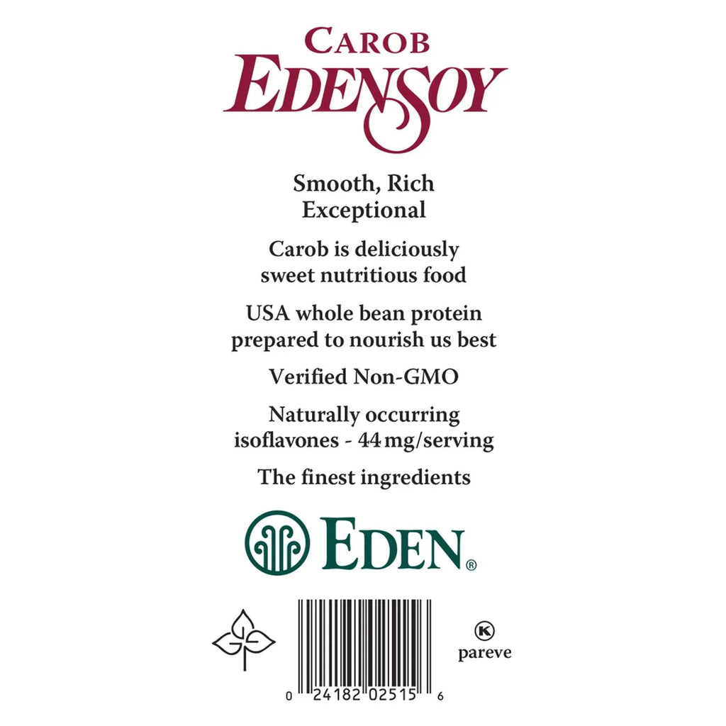 Organic EdenSoy Soymilk Dairy Free Carob 32 fl oz Pack of 3 P8563