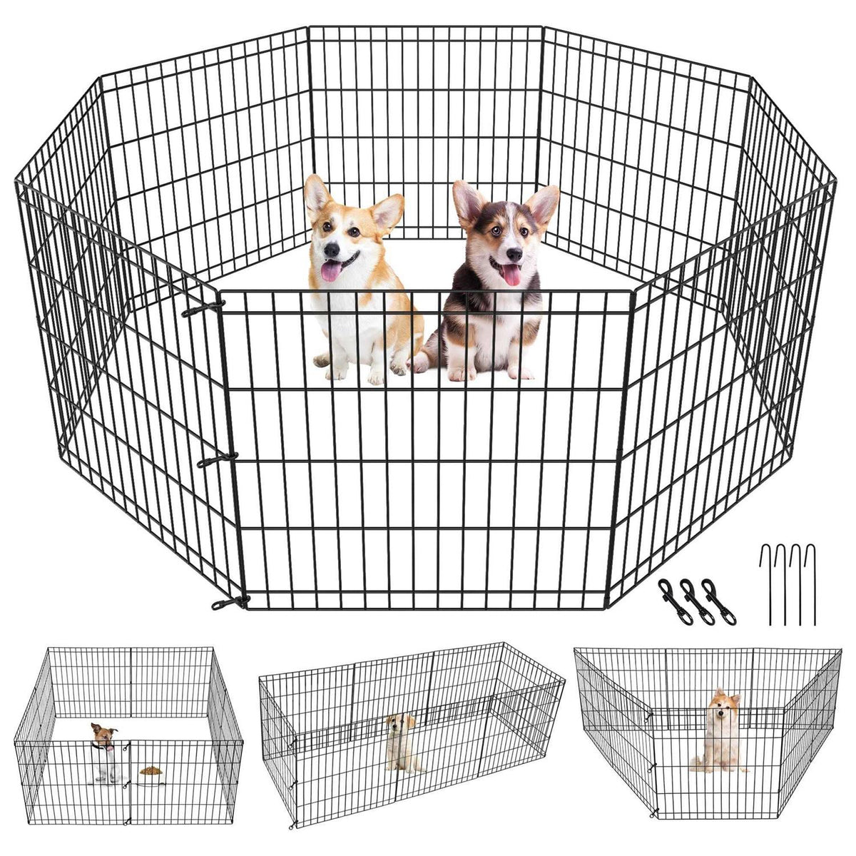 Folding 8 Panel Pet Playpen C297