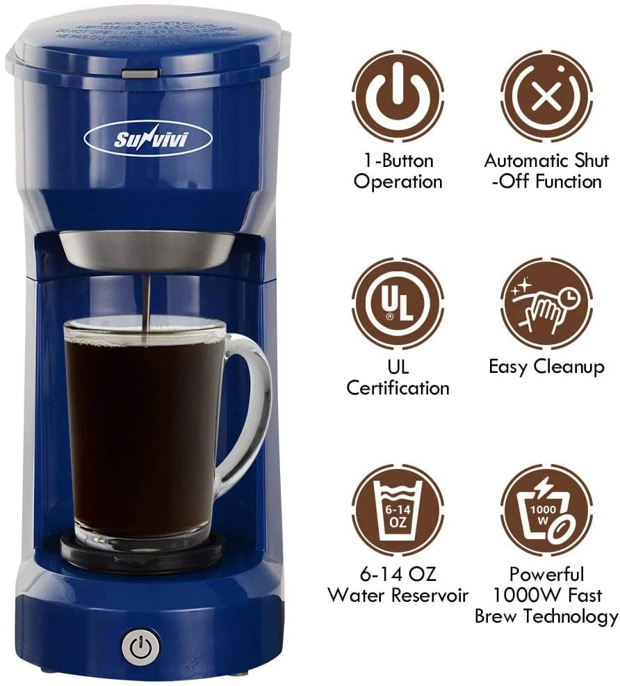 Single Serve Coffee Maker with 30 oz Removable Reservoir M50742