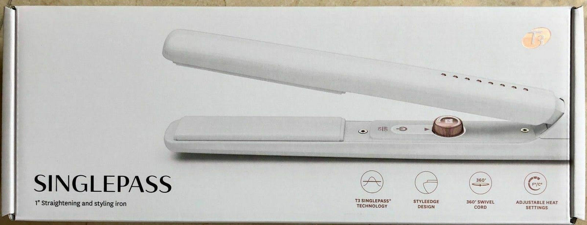 White Straightening and Styling Iron K36636