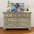 Stone Gray 7 Drawer Solid Wood Dresser X82331