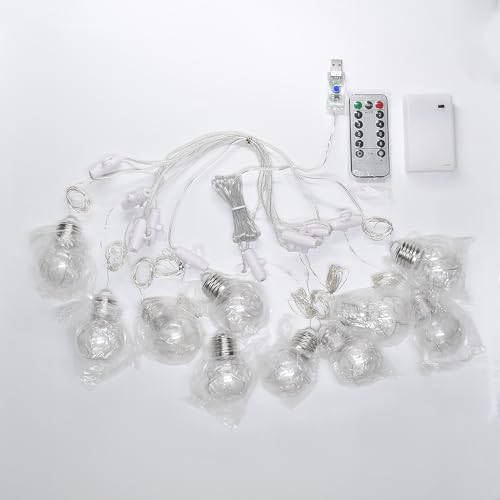 200 LED Warm White Curtain String Lights with Remote J305
