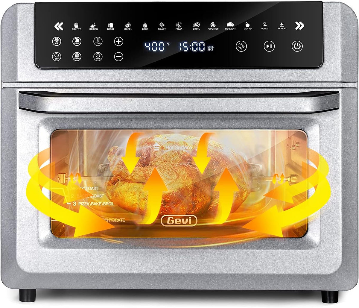 Air Fryer Toaster Oven Combo with Rotisserie and Dehydrator F518