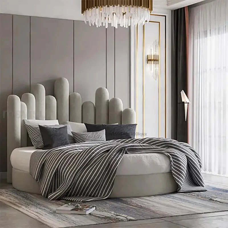 Grey Round Bed X320