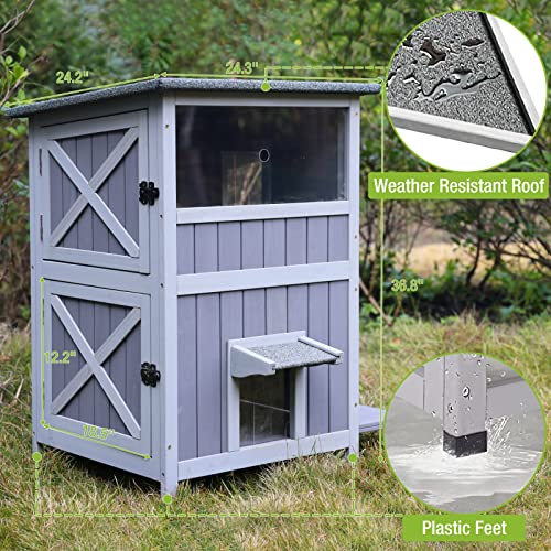 2 Story Weatherproof Cat House J213