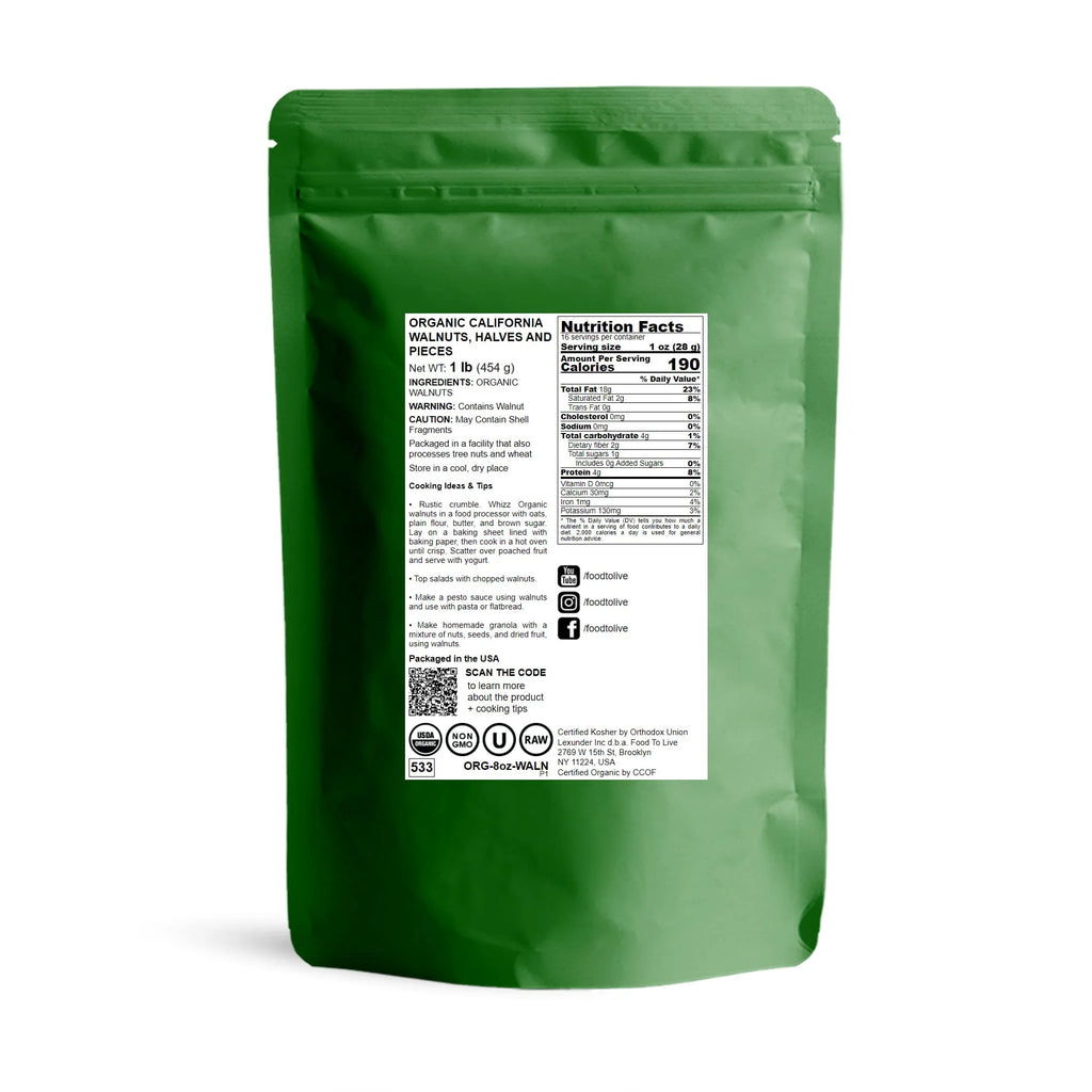 Organic California Walnuts, 1 Pound P167742