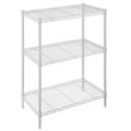 Black 3-Tier Rolling Wire Shelving Unit F1142