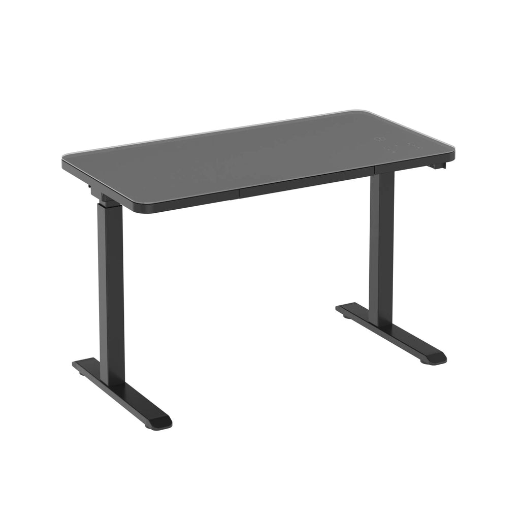 Black Glass Tabletop Standing Desk O115920
