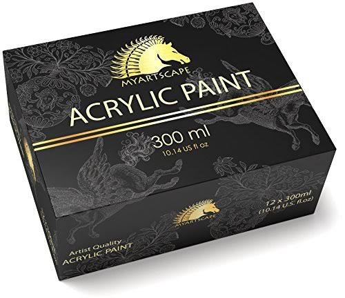 12 x 300ml Heavy Body Acrylic Paint Set M241073
