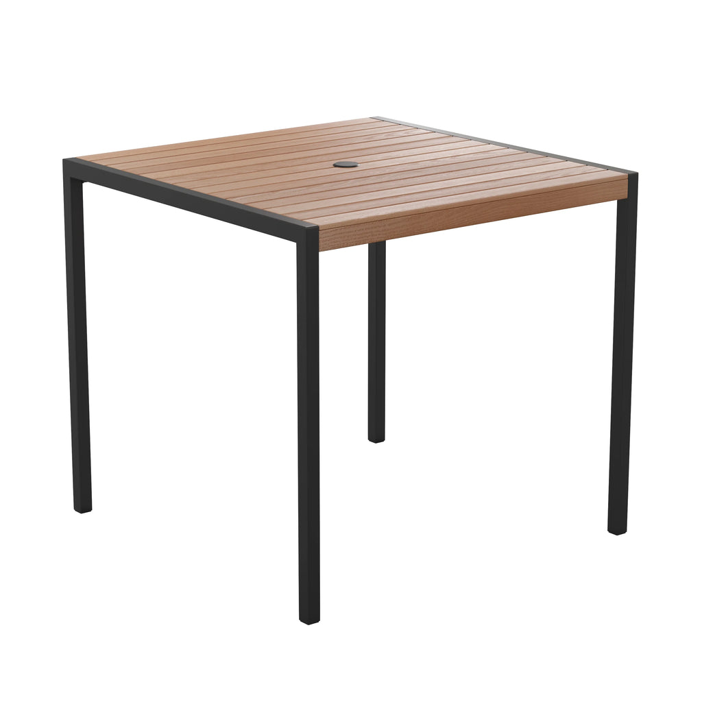 35" Square All-Weather Faux Teak Patio Dining Table F751