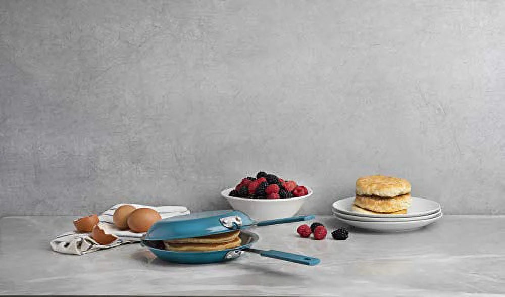 Ocean Blue Nonstick Double Omelet Pancake Pan D494