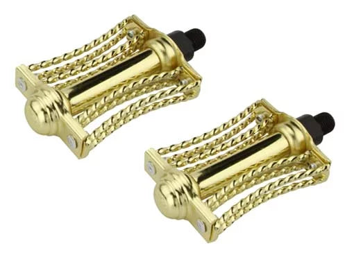 Bike Pedals 1/2" Gold U9258