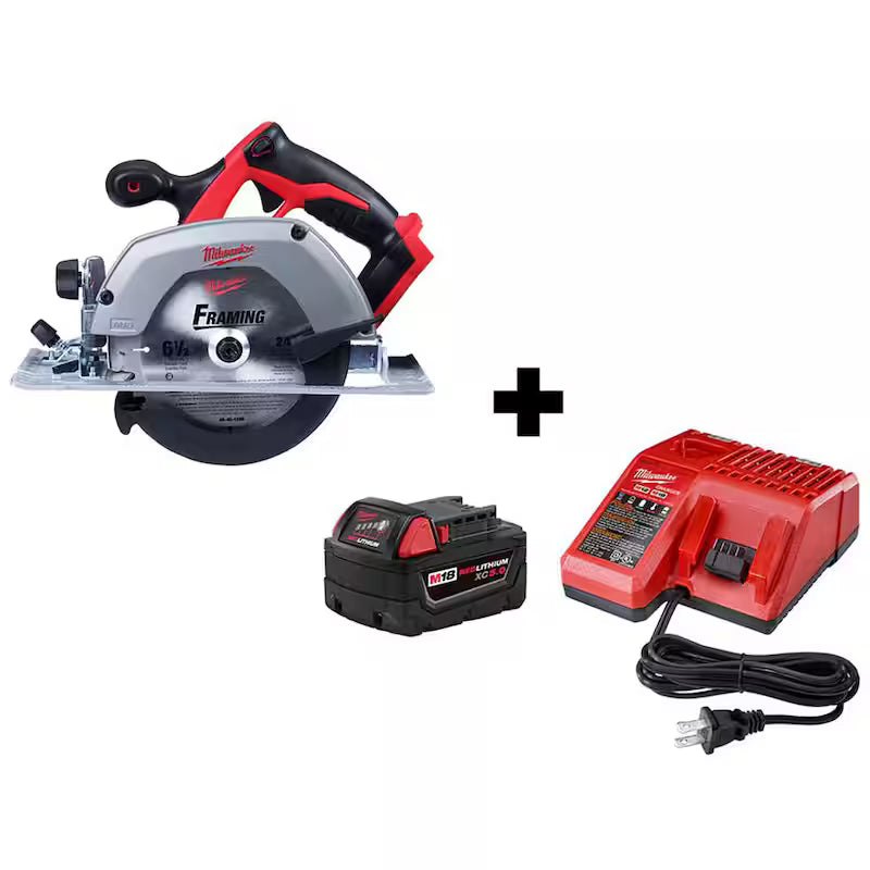 18V Cordless 6-1/2 in. Circular Saw with Battery & Charger G992305