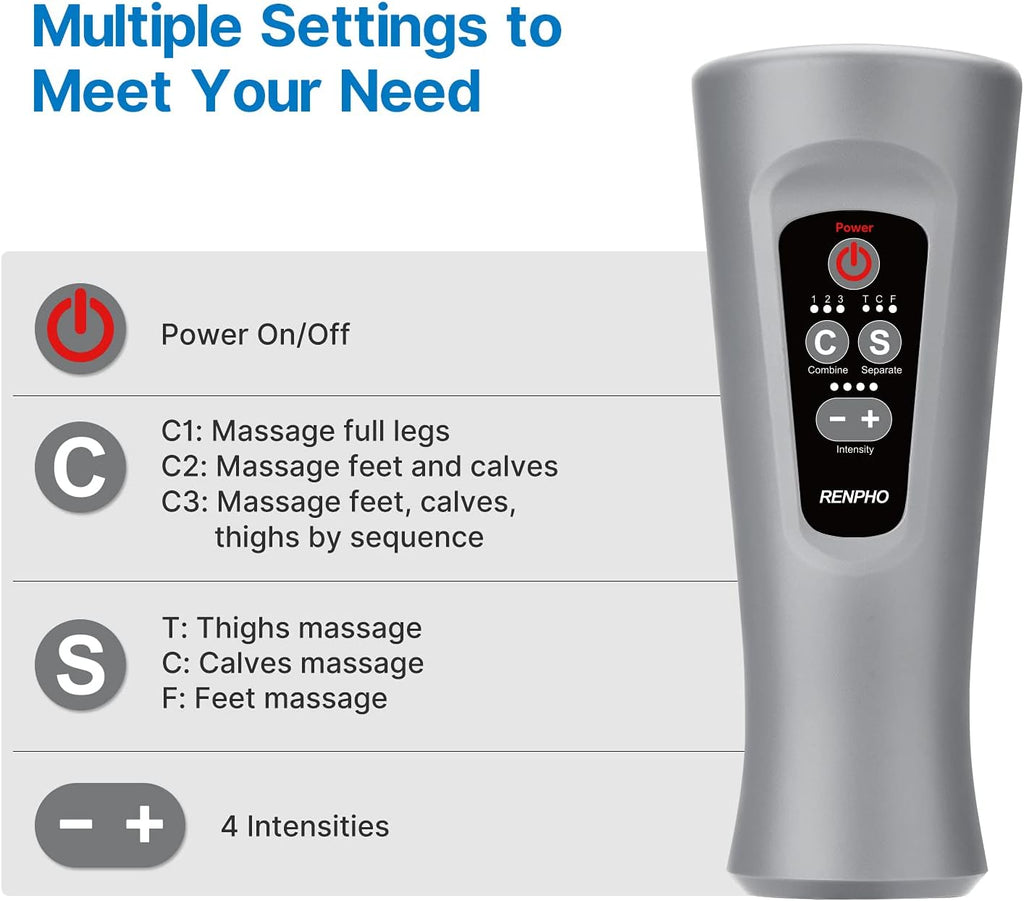 Adjustable Leg Massager with 6 Modes 4 Intensities M38856