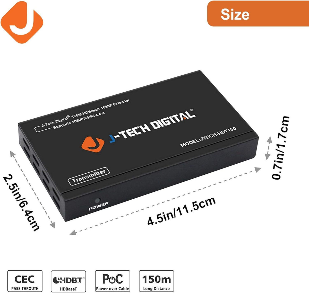 HDMI Extender Over Cat6 150m 1080P with IR I639829