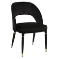 Black and Gold Set of Two Dining Chairs V2101