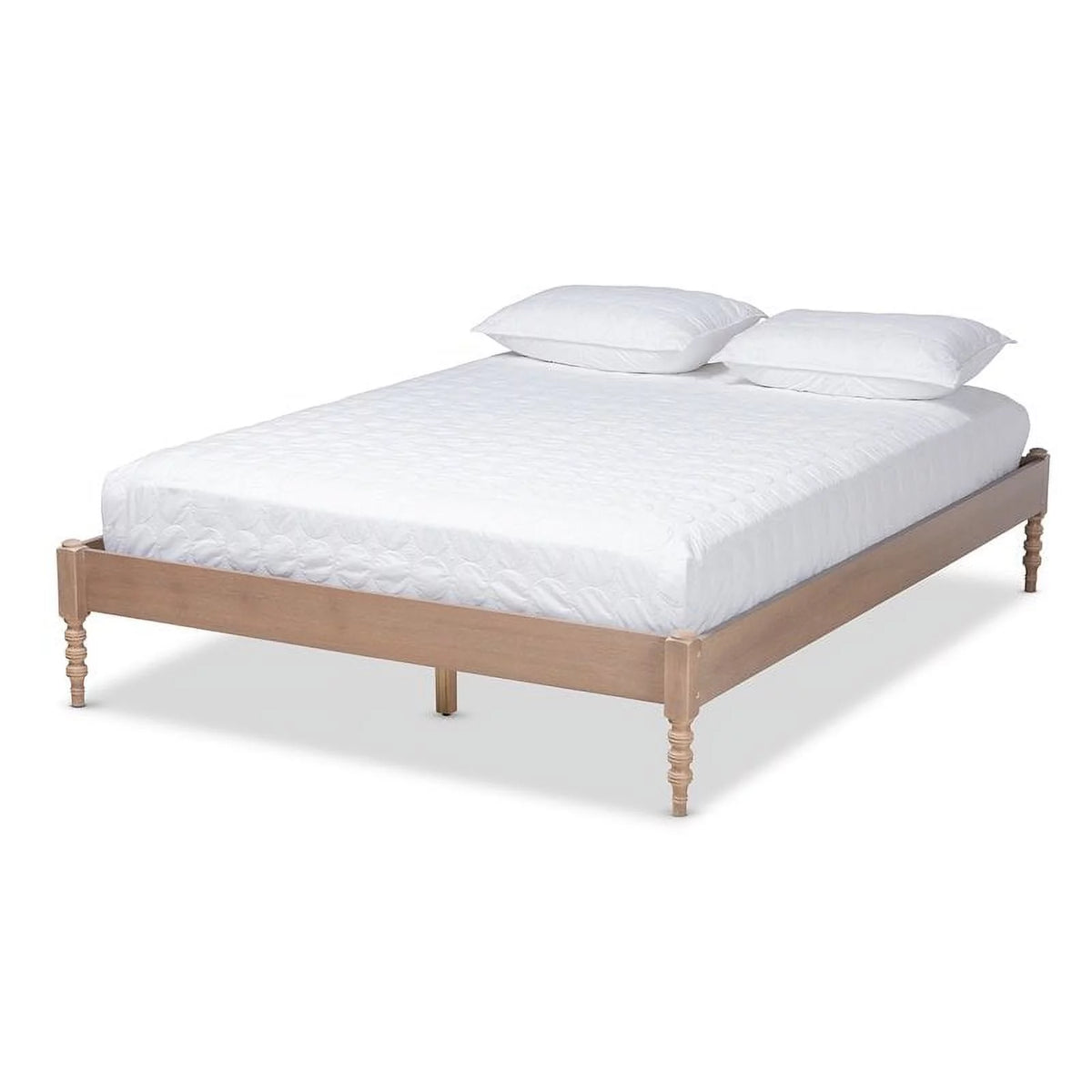 Mid-Century Wood Platform King Bed S5331