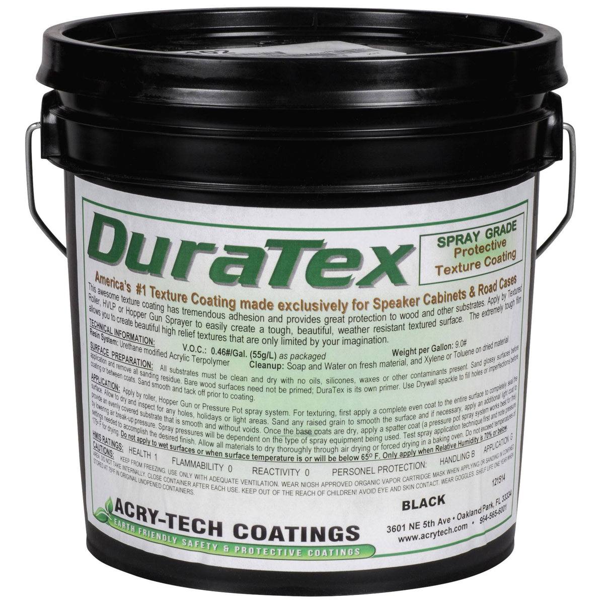 Black 1 Gallon Spray Grade Speaker Cabinet Coating J917