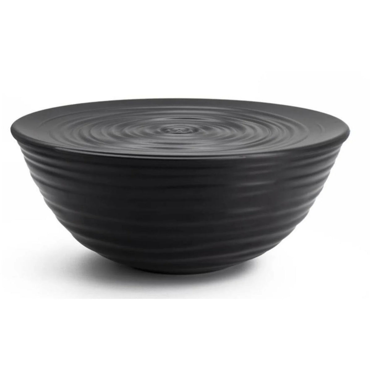 XL Bowl with lid black G3755