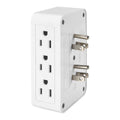 6 Outlet 3-Prong Side Entry Tap White F69697