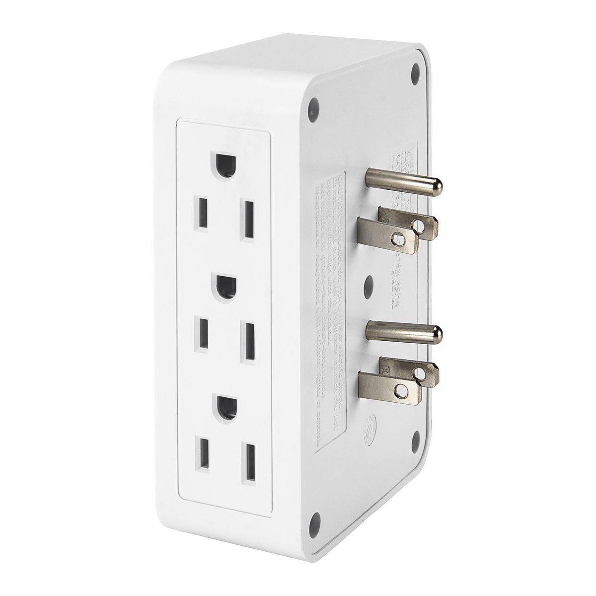 6 Outlet 3-Prong Side Entry Tap White F69697