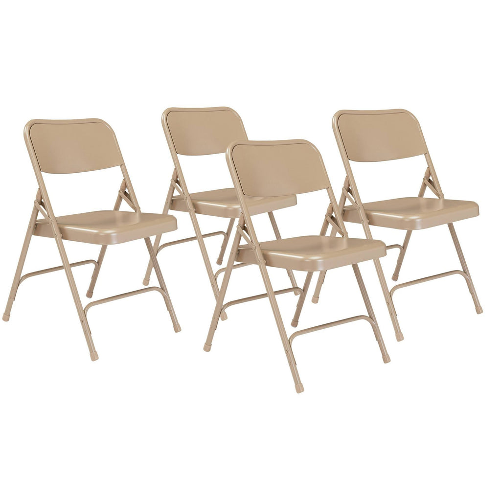 Beige Set of 4 All Steel Folding Chairs P517027