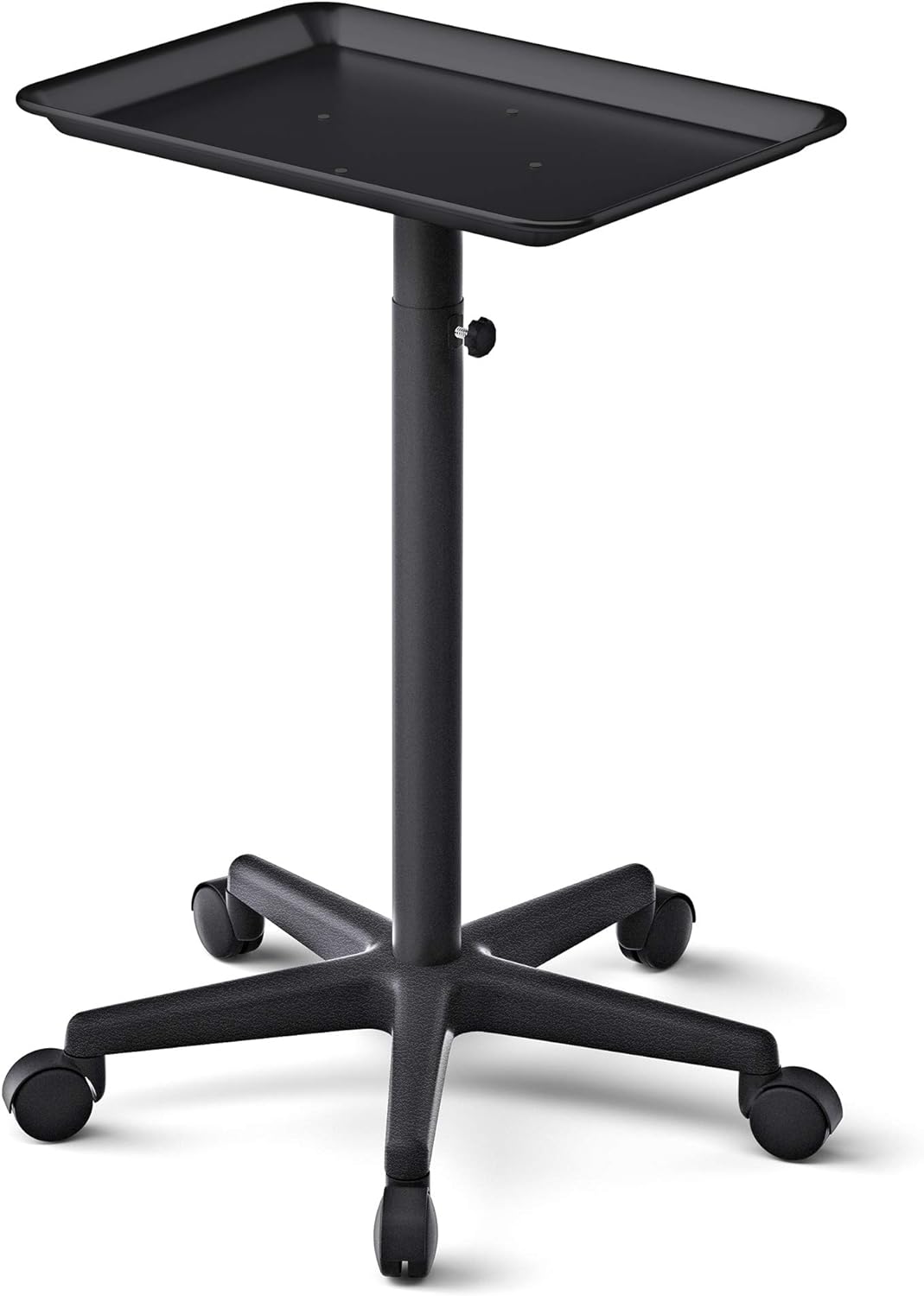 Black Adjustable Salon Tray on Wheels B959