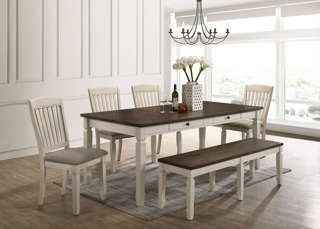 Weathered Oak Cream Dining Table W645696