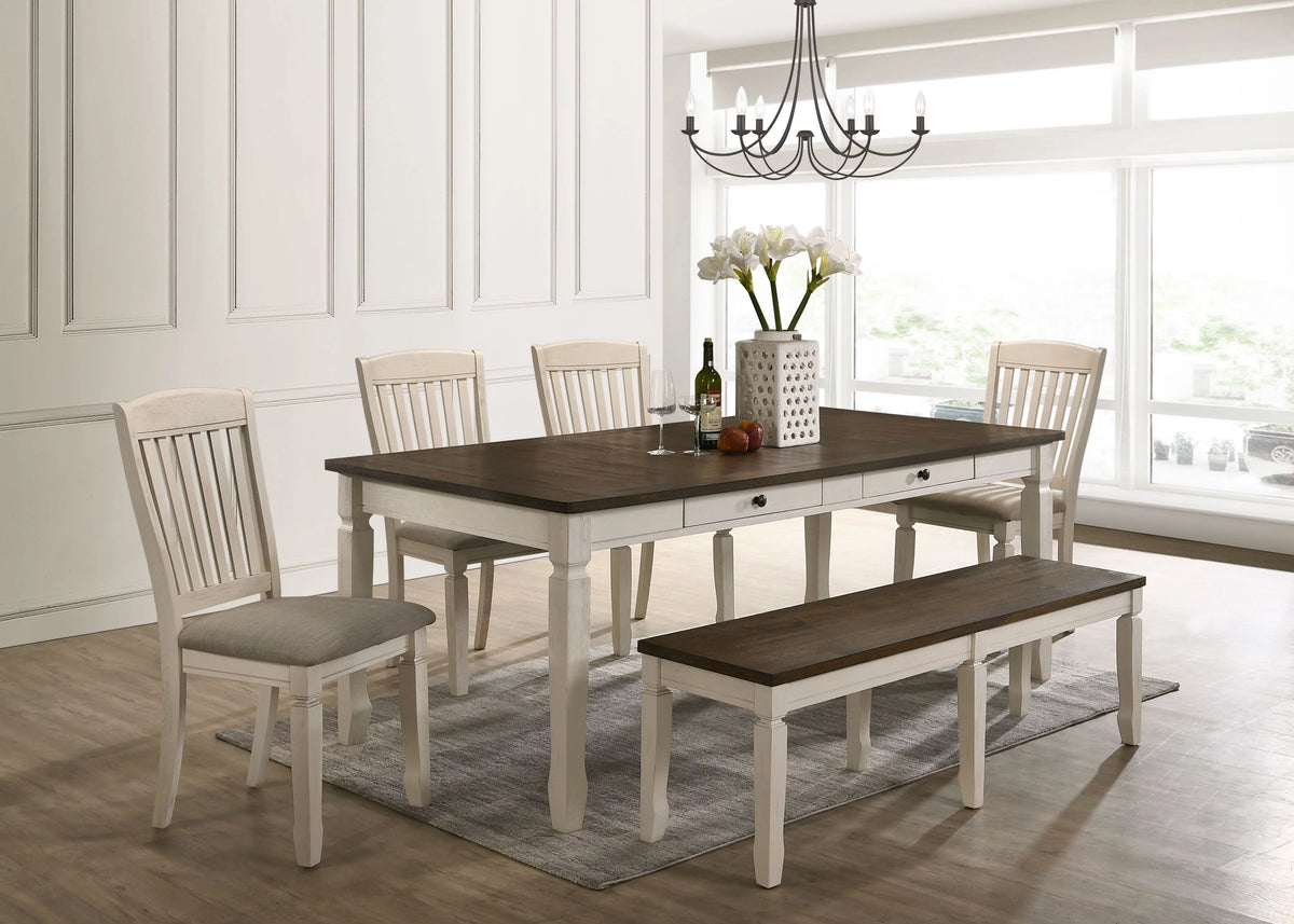 Weathered Oak Cream Dining Table W645696