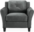 Dark Gray Microfiber Accent Armchair V774728