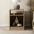 White Open Shelf Nightstand V7619