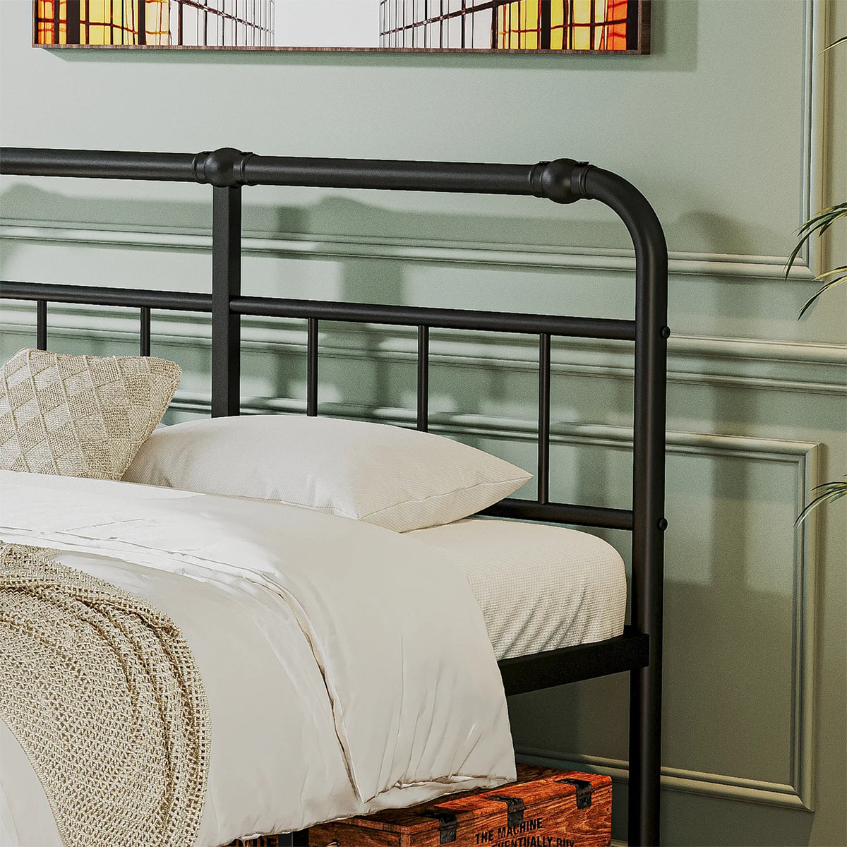King Bed Frame with Headboard and Footboard B150