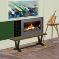 Black Brown Wood Dining Bench Z756