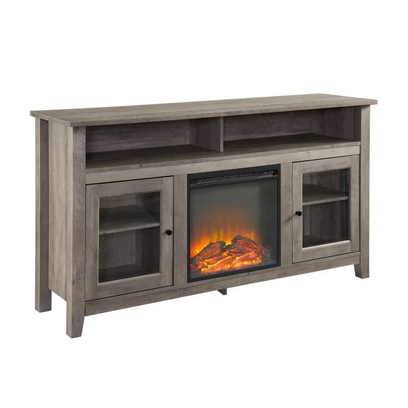 Gray 58 inch 2 Door Laminate Media Cabinet J237